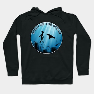 Freediver and Manta Ray Hoodie